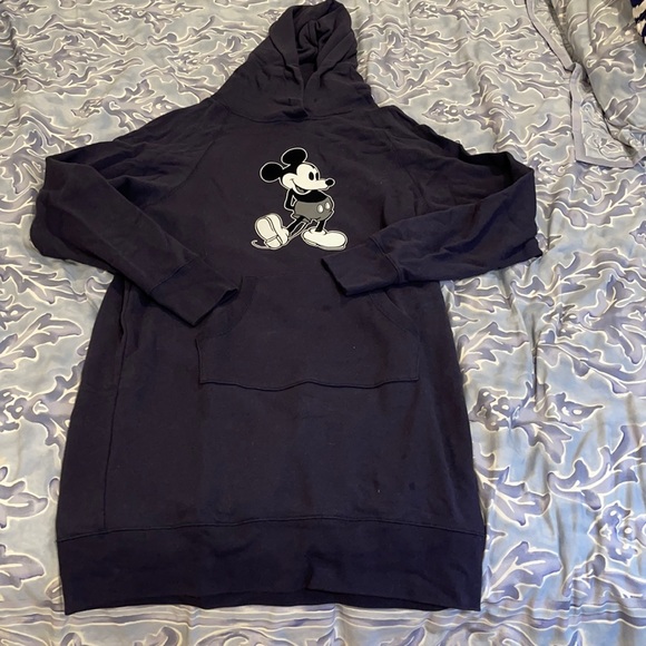 Uniqlo Dresses | New! Uniqlo Mickey Mouse Hoodie Dress Size M | Color: Blue | Size: M | Pm-35246712's Closet